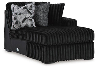 Midnight-Madness 4-Piece Sectional and Oversized Chaise