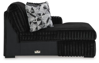 Midnight-Madness 3-Piece Sectional with Chaise Velvet