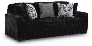 Midnight-Madness Sofa and Oversized Ottoman