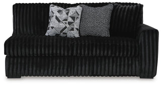 Midnight-Madness 3-Piece Sectional, Chaise and Oversized Accent Ottoman