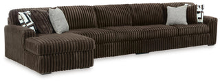 Midnight-Madness 3-Piece Sectional with Chaise Velvet