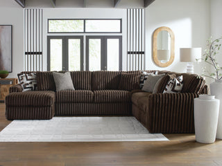 Midnight-Madness 4-Piece Sectional with Chaise Velvet