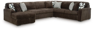 Midnight-Madness 4-Piece Sectional with Chaise Velvet