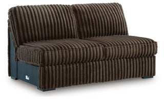 Midnight-Madness 3-Piece Double Chaise Sectional and Ottoman