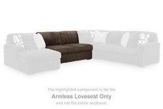 Midnight-Madness Armless Loveseat Velvet