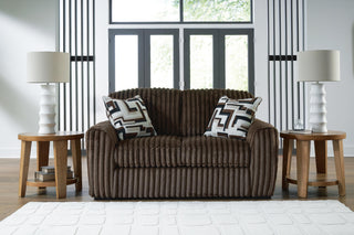 Midnight-Madness Sofa, Loveseat and Oversized Accent Ottoman
