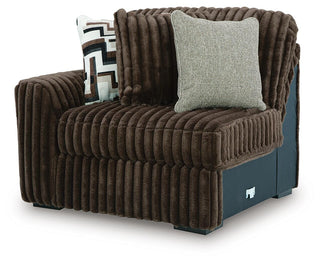 Midnight-Madness Corner Chair Velvet - Chocolate, Left Arm Facing