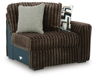 Midnight-Madness Corner Chair Velvet - Chocolate, Right Arm Facing