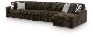 Midnight-Madness 3-Piece Sectional with Chaise Velvet