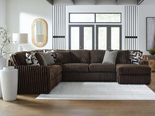Midnight-Madness 4-Piece Sectional with Chaise Velvet