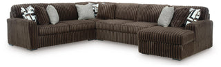 Midnight-Madness 4-Piece Sectional with Chaise Velvet