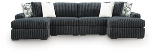 Midnight-Madness 4-Piece Double Chaise Sectional