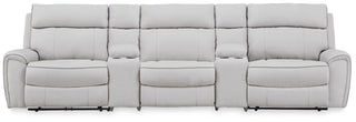 Social Pointe 5-Piece Power Reclining Sectional Chenille