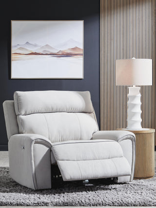 Social Pointe PWR Recliner/ADJ Headrest Chenille