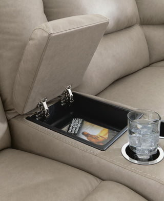 Narwhal Place 7-Piece Reclining Sectional with Storage Consoles Faux Leather