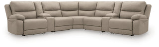 Narwhal Place 7-Piece Reclining Sectional with Storage Consoles Faux Leather