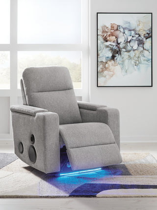 Pineland Glider PWR REC w/Audio System Next-Gen Nuvella™ Performance Fabric