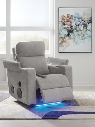 Pineland Glider PWR REC w/Audio System Next-Gen Nuvella™ Performance Fabric