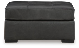 Brindley Pier Oversized Accent Ottoman Leather