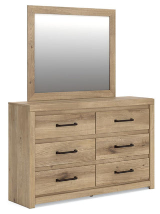 Brozmont Full Panel Bed, Dresser and Mirror