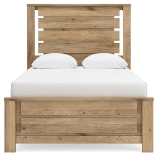 Brozmont Full Panel Bed, Dresser and Mirror