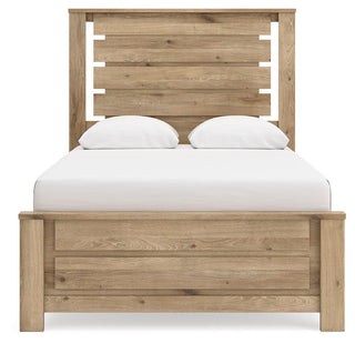Brozmont Full Panel Platform Bed, Dresser and Mirror