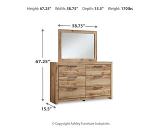 Hyanna Full Storage Panel Bed, Dresser, Mirror and Nightstand