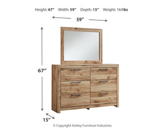 Hyanna Full Panel Storage Bed, Dresser and Mirror