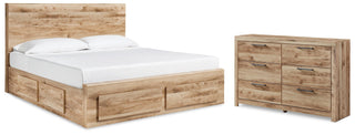 Hyanna King Panel Storage Bed and Dresser