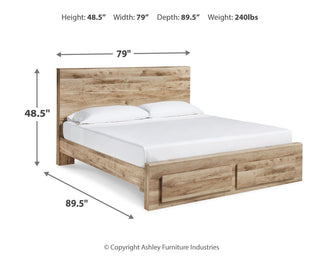 Hyanna King Panel Storage Bed, Dresser and 2 Nightstands