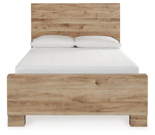 Hyanna Full Panel Bed with 2 Side Storage, Dresser and Mirror