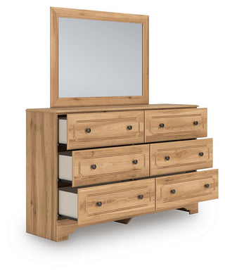 Aleaport Twin Panel Bed, Dresser and Mirror