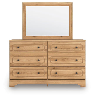 Aleaport King Panel Bed, Dresser, Mirror and Nightstand