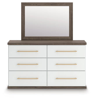 Kendanport Queen Upholstered Bed, Dresser, Mirror and Nightstand