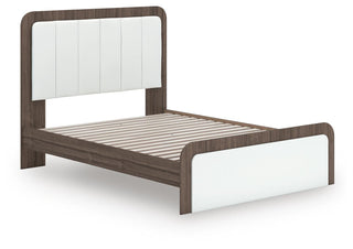 Kendanport Queen Upholstered Bed, Dresser, Mirror and Nightstand