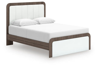 Kendanport Queen Upholstered Bed, Dresser, Mirror and Nightstand
