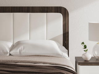 Kendanport Queen Upholstered Bed, Dresser and Nightstand