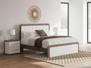 Kendanport King Upholstered Bed, Dresser and Nightstand