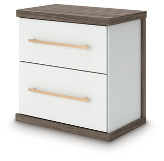 Kendanport Queen Upholstered Bed and 2 Nightstands
