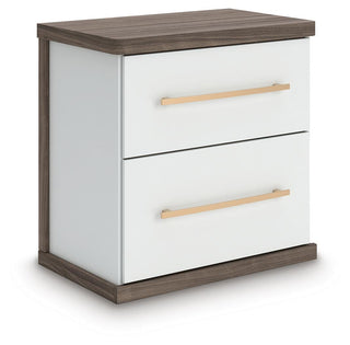 Kendanport Queen Upholstered Bed and 2 Nightstands