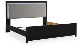 Maeling Upholstered Panel Bed - Black, King