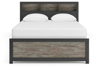 Broachmyn Queen Bookcase Panel Bed, Dresser and Nightstand