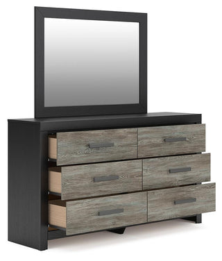 Broachmyn Queen Bookcase Panel Bed, Dresser, Mirror and Nightstand