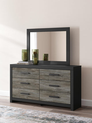 Broachmyn Twin Bookcase Bed, Dresser and Mirror