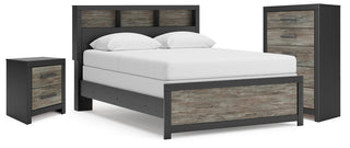 Broachmyn Queen Bookcase Bed, Chest and Nightstand