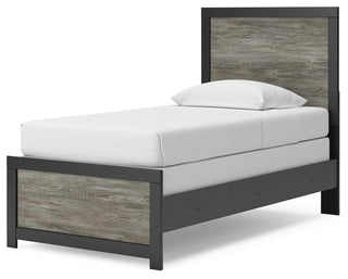 Broachmyn Panel Bed - Black/Gray, Twin