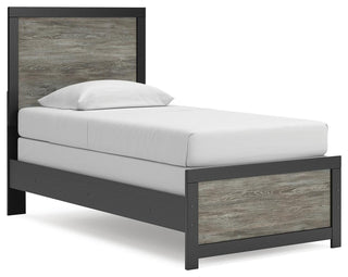 Broachmyn Panel Bed - Black/Gray, Twin