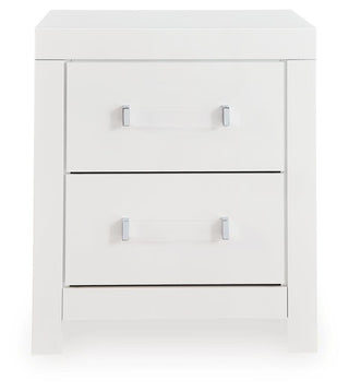 Maeling Queen Upholstered Panel Bed, Dresser and Nightstand