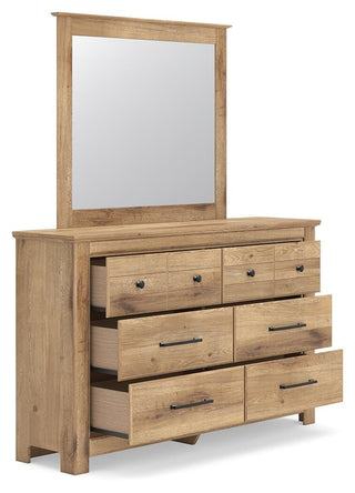 Makidern Queen Panel Bed, Dresser and Mirror