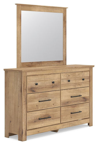 Makidern Queen Panel Storage Bed, Dresser and Mirror
